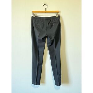 2000s Theory Ultra Low Rise Straight Skinny Leg Pants Black Front Crease Size 4